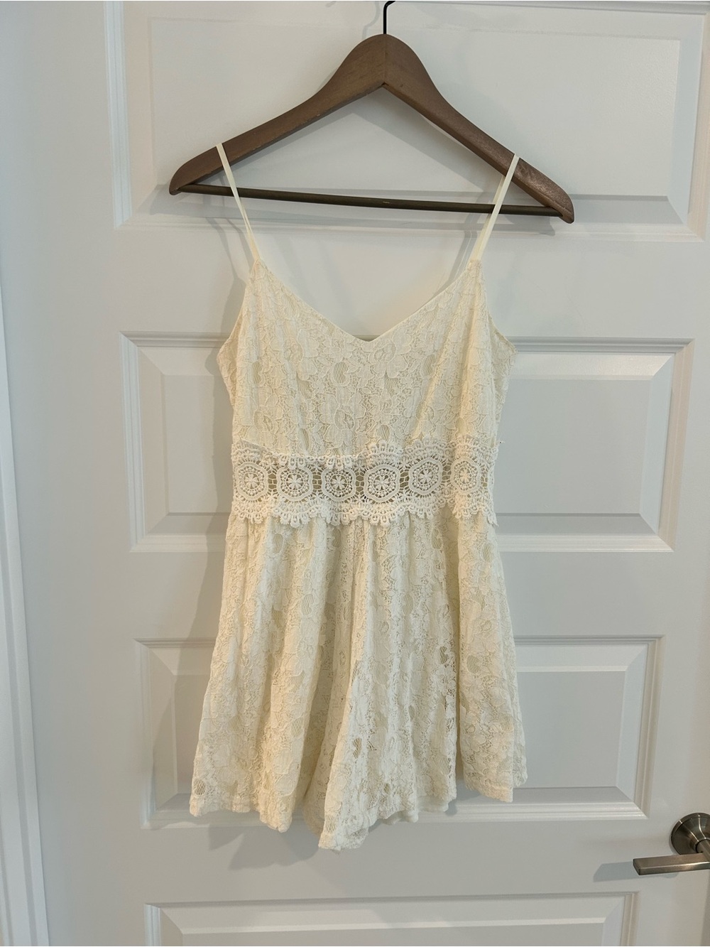 Altar’d State Lace Romper Cream Size S